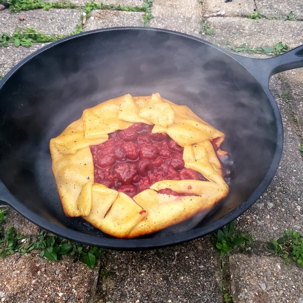 undercooked galette in cast iron