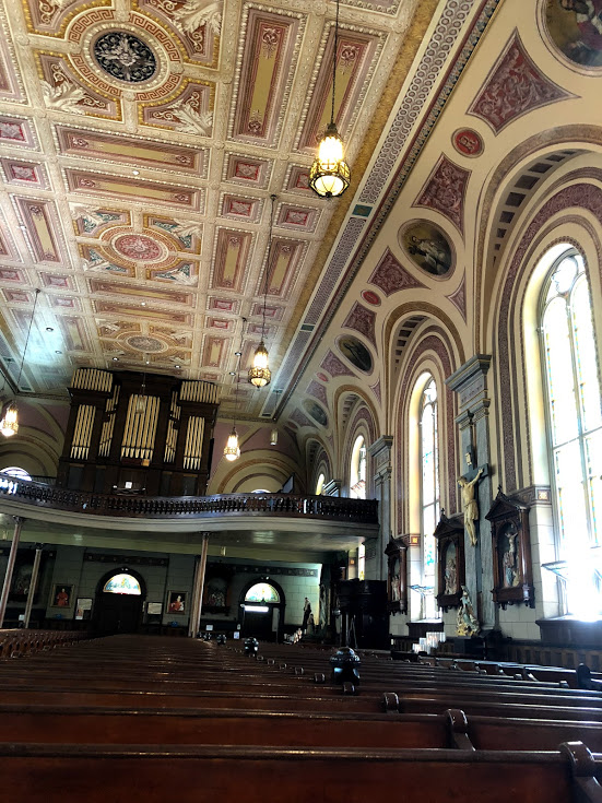 This is a picture of the inside of the beautiful Old St. Marys Church.