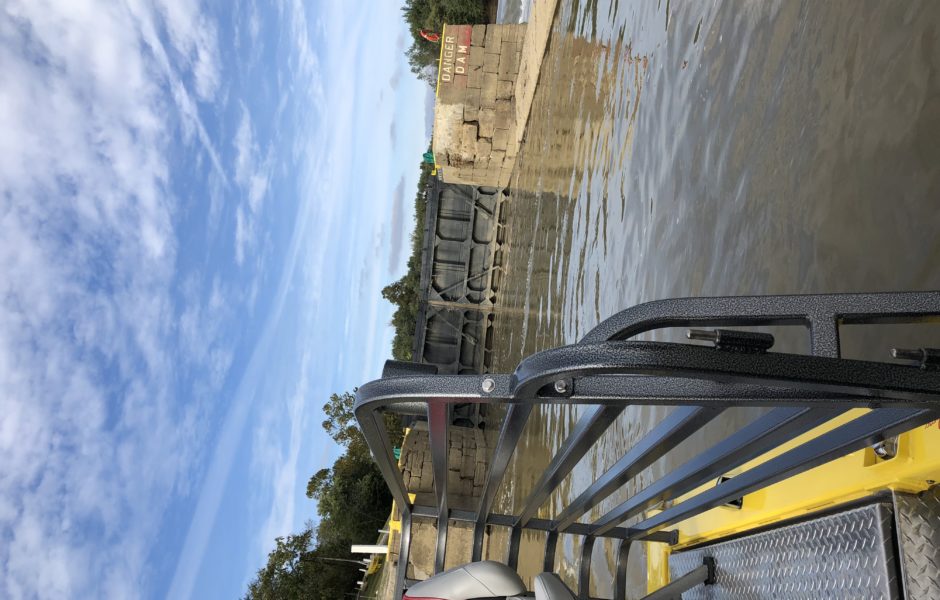 Lock Entrance and Boat railing
