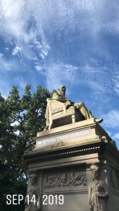 Charles West monument in Spring Grove Cemetery on 09/14/19 