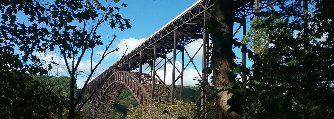 An Underside view of the New River Gorge Bridge