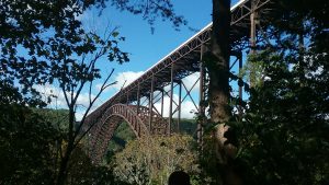 An Underside view of the New River Gorge Bridge