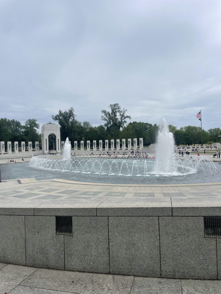 fountain in a memorial