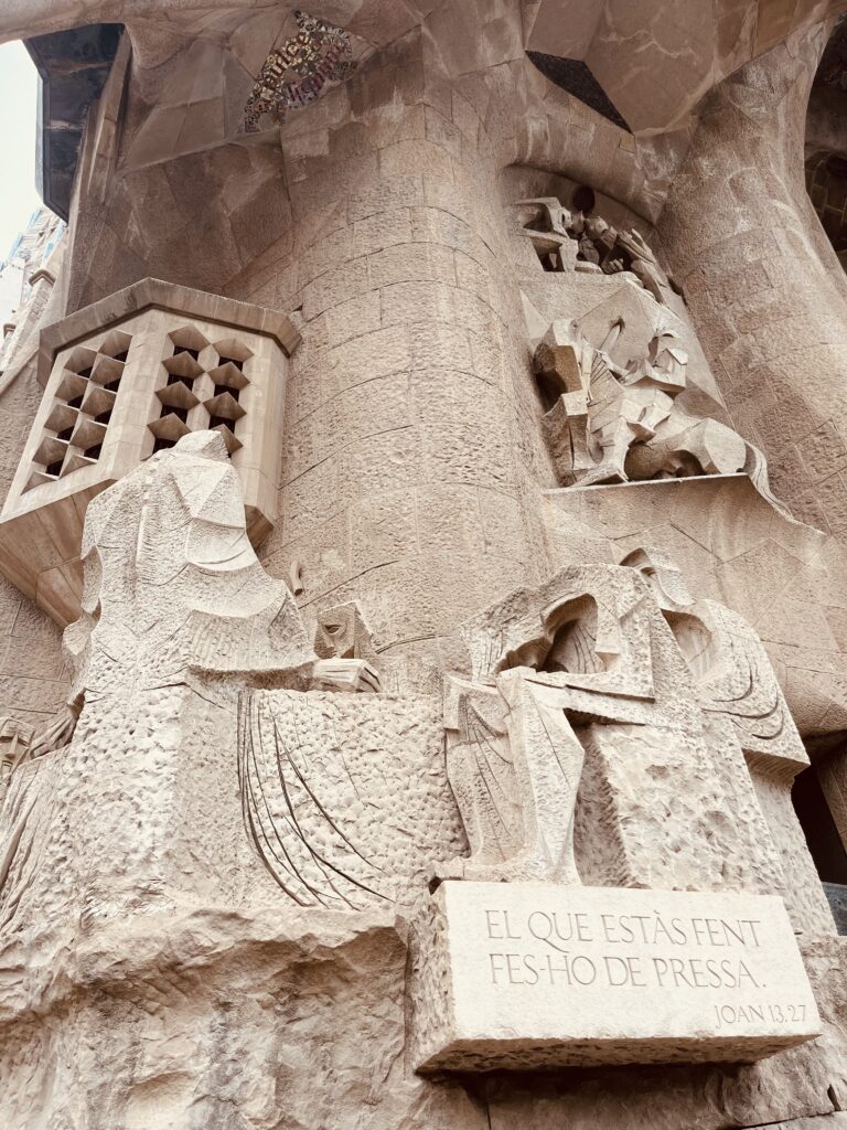 A picture of the detail outside of the cathedral