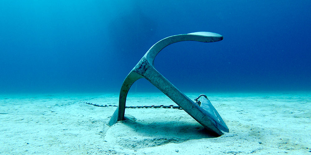 anchor under water